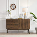 Dark Walnut Sideboard with Drawers and Cabinet Storage Z836074