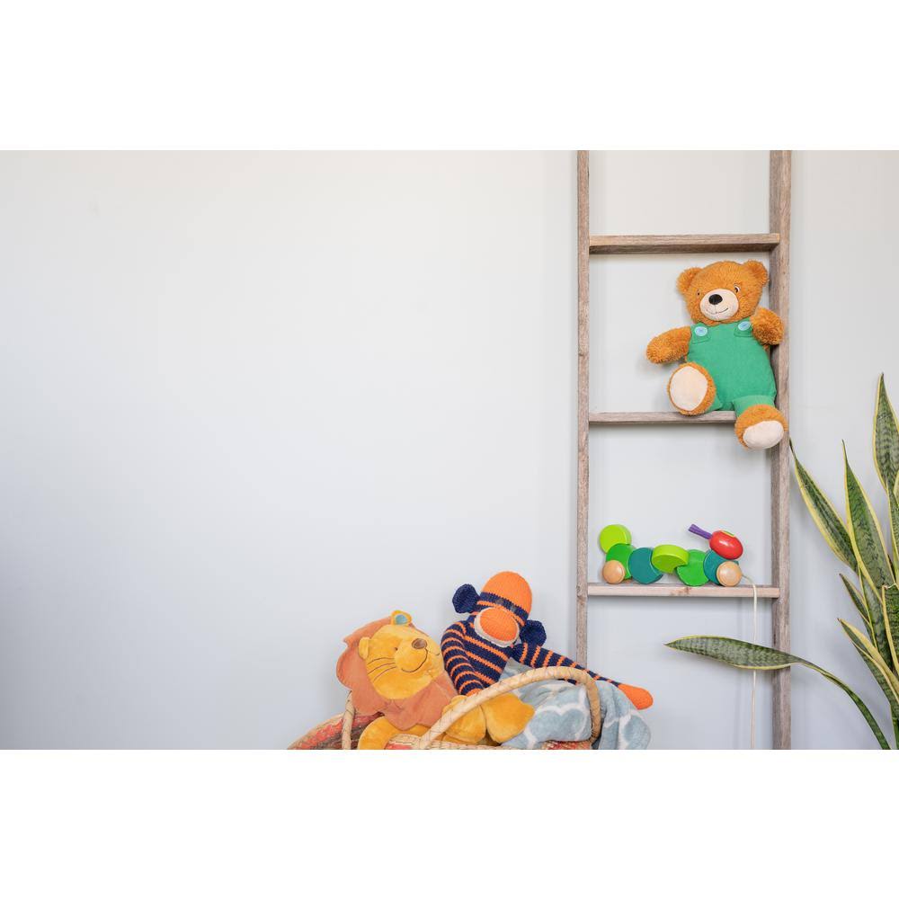 Weathered Gray Wooden Decorative Bookcase Ladder Q94987