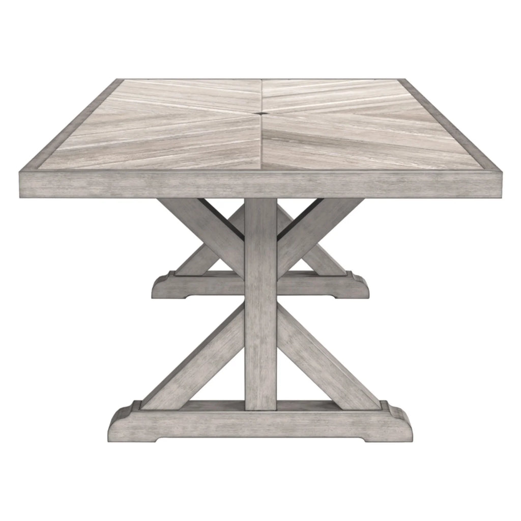 Beige Trestle Patio Dining Table O3621