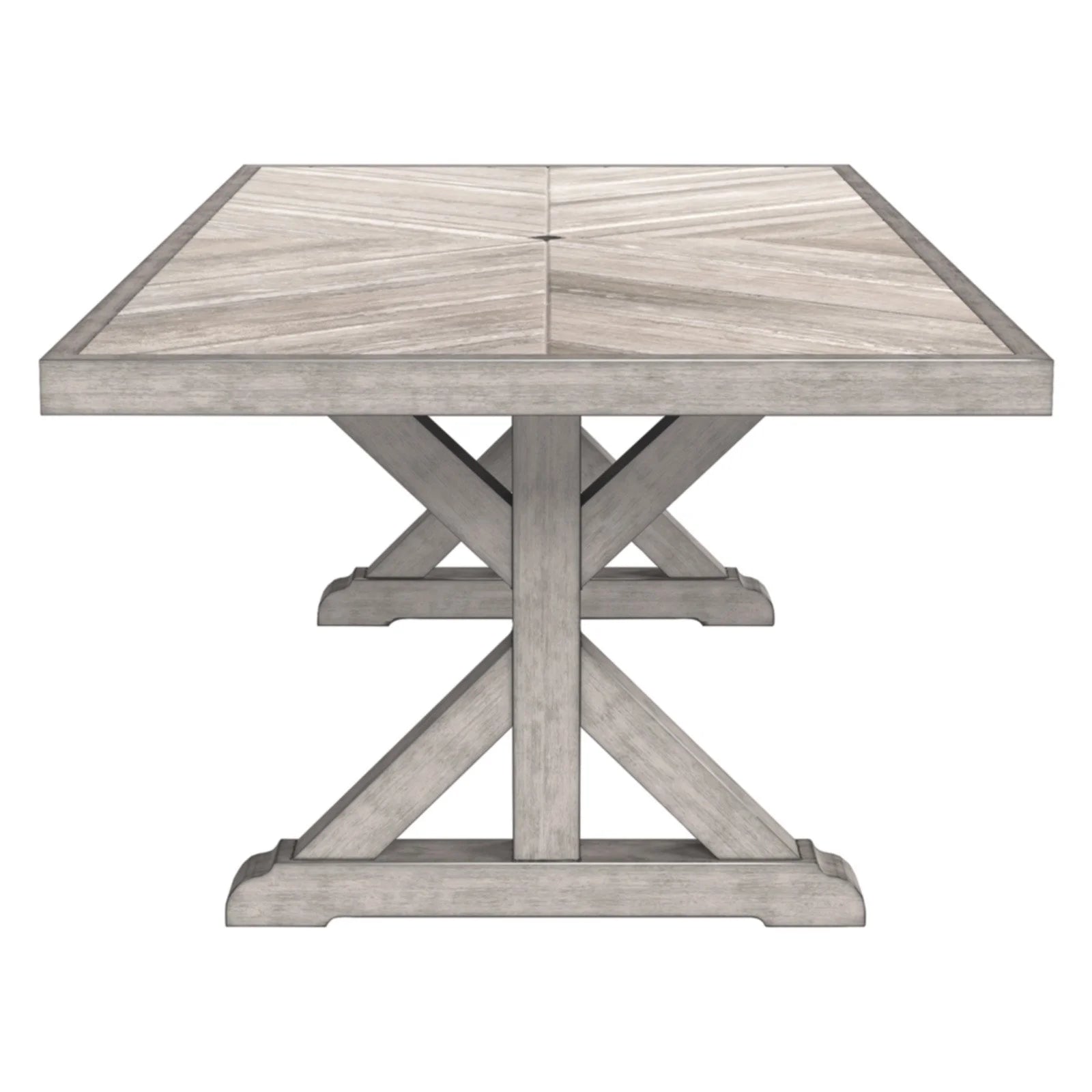 Beige Trestle Patio Dining Table O3621