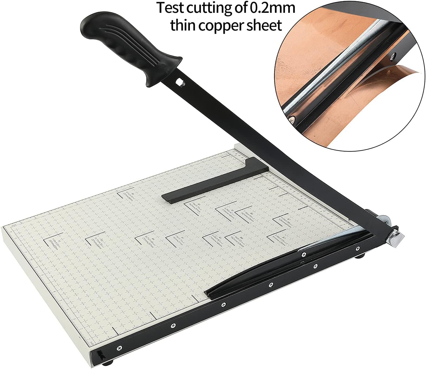 Paper Cutter A3 Guillotine 18” Cutting Length with Guard Rail Safety Blade Lock, 10-Sheet Capacity, Pack of 2 G55448