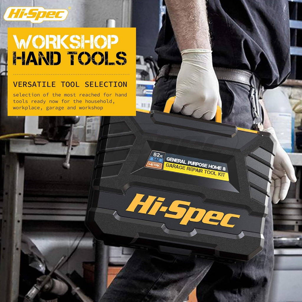 82 Piece Home & Garage Tool Kit Set with Storage Case B899