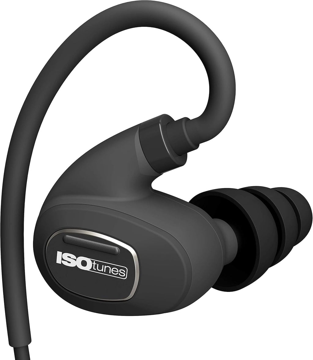 Matte Black Bluetooth Earplug Headphones with 27 dB Noise Reduction E563455