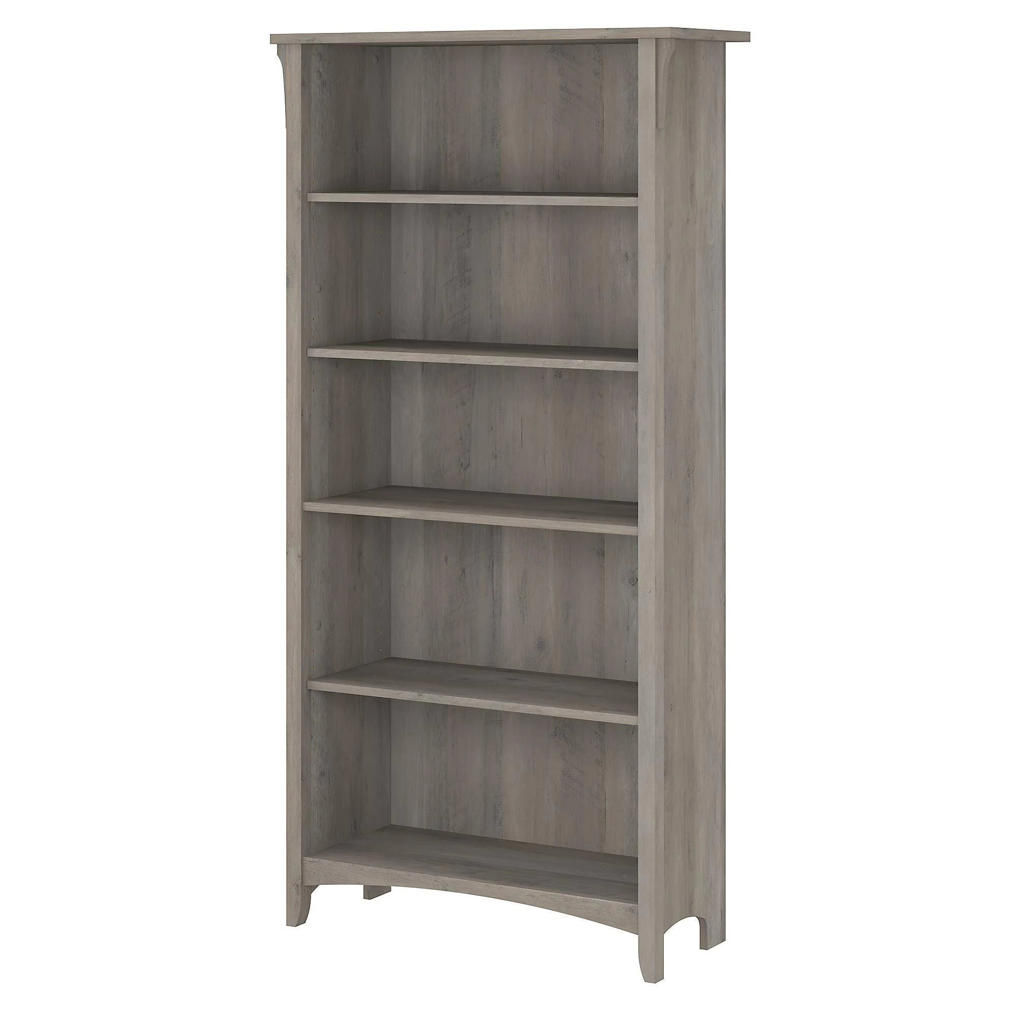 5 Shelf Bookcase, Driftwood Gray K1229