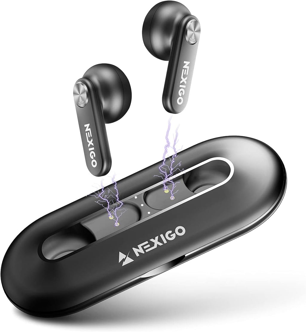 Black Wireless Earbuds with 28H Playtime M497