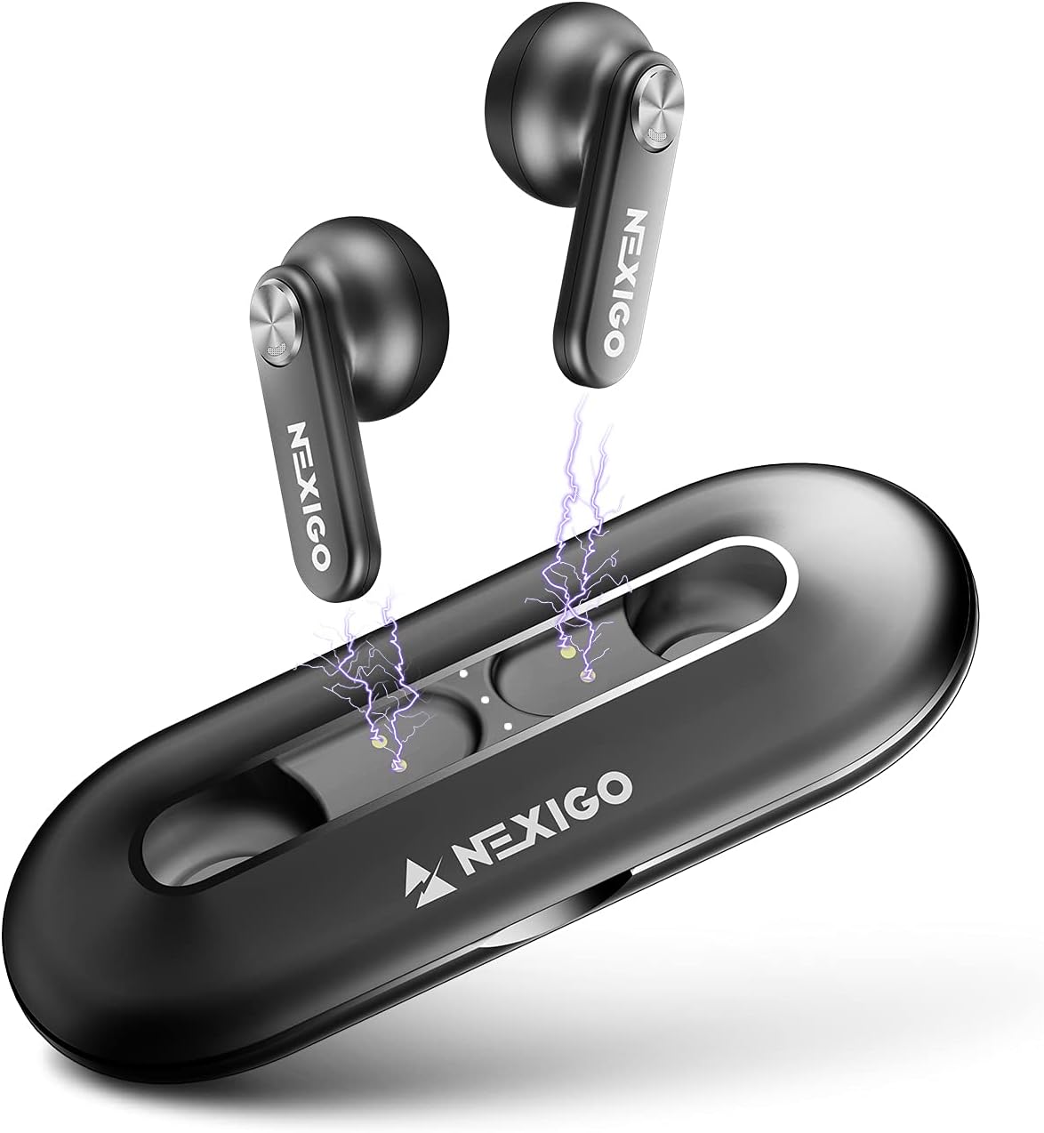 Black Wireless Earbuds with 28H Playtime M497