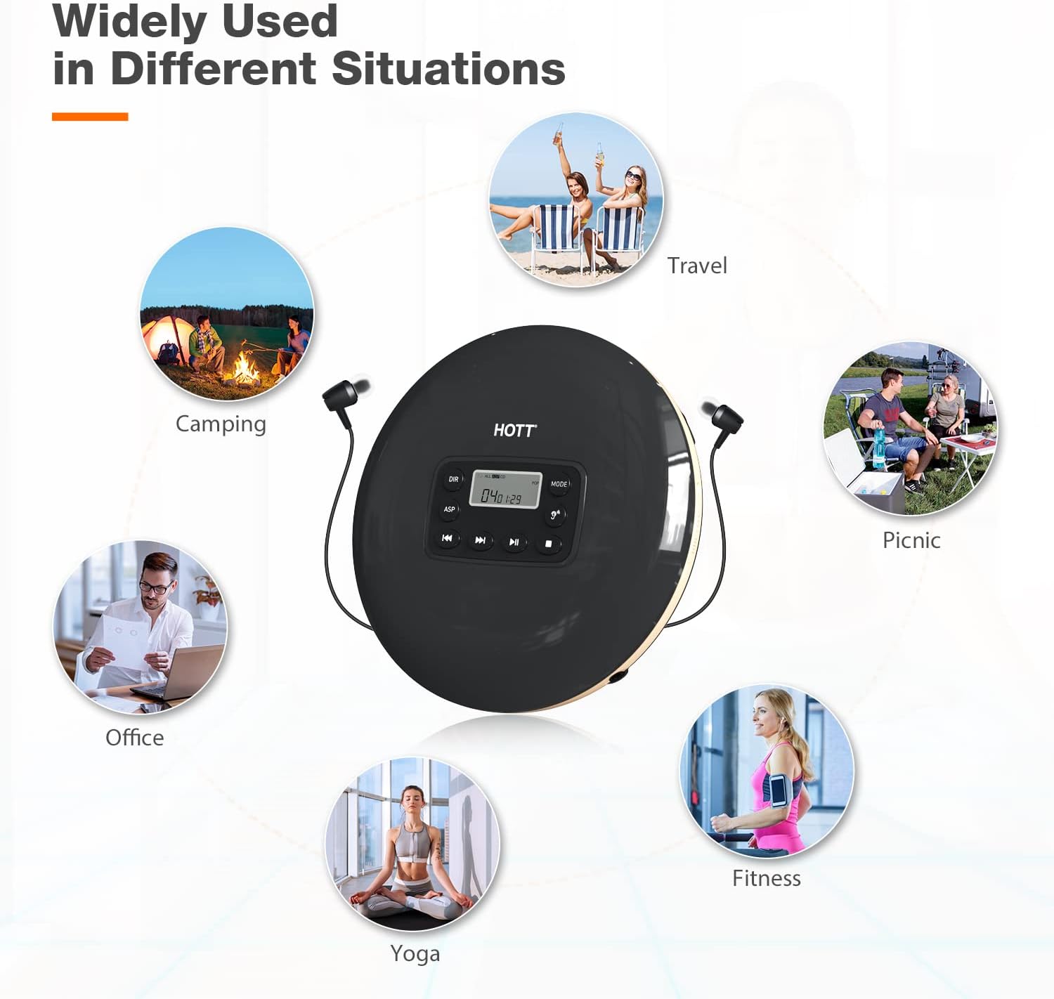 Portable CD Player with Headphones Y99995