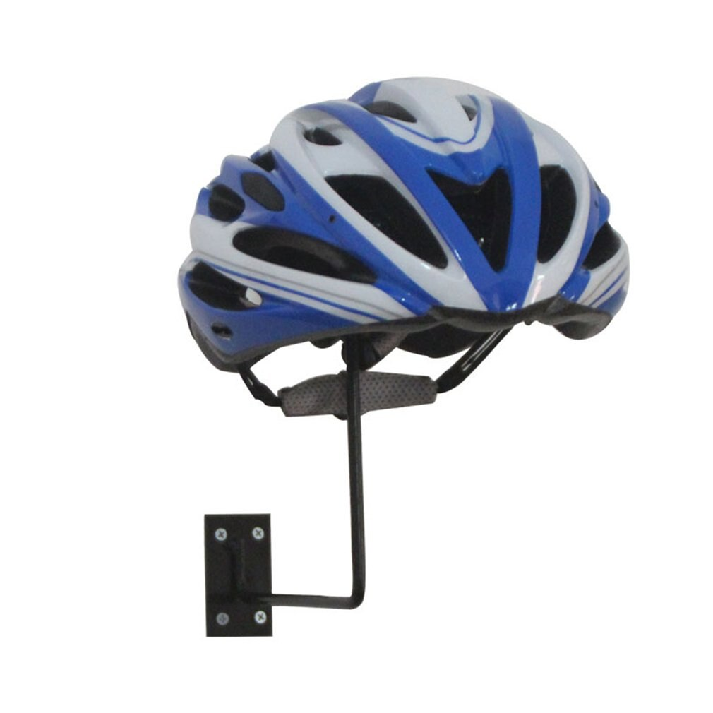 Black Wall Mount Motorcycle Helmet Holder Rack M157548