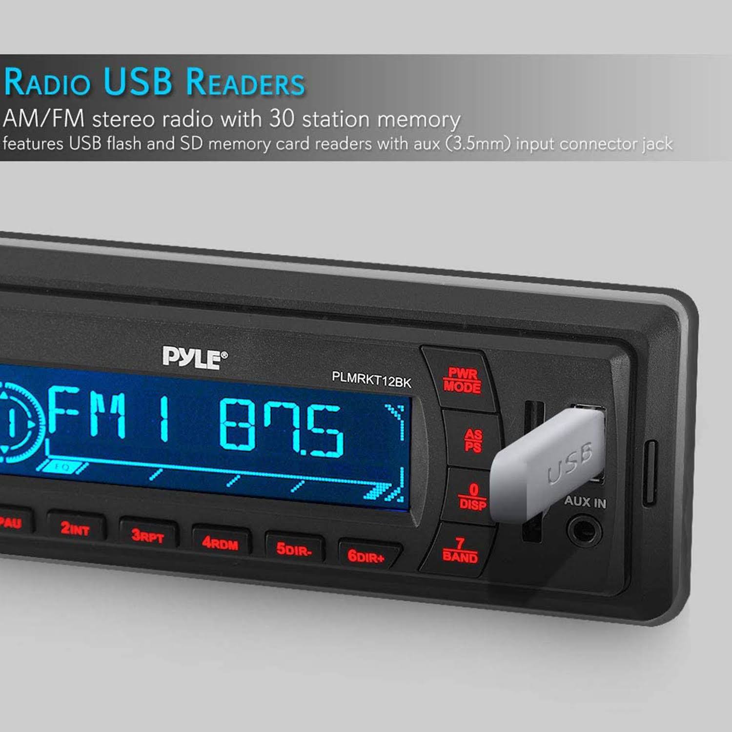 Marine AM/FM PLL Tuning Radio with USB/SD/MMC I746