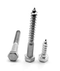 3/8x22-7 x 6x22 Hex Lag Screw Low Carbon Steel Zinc Plated Pk 75 G700