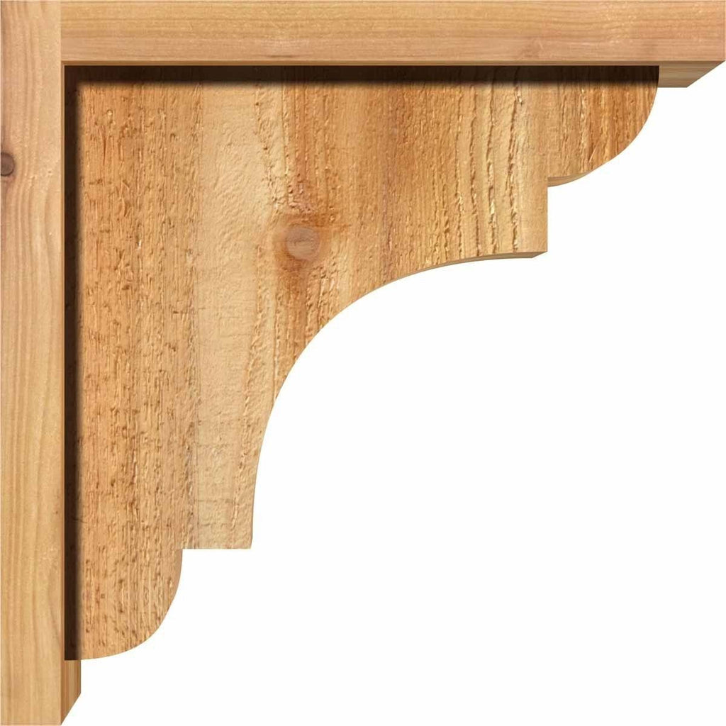 Rough Sawn Corbel with Backplate, Western Red Cedar W160