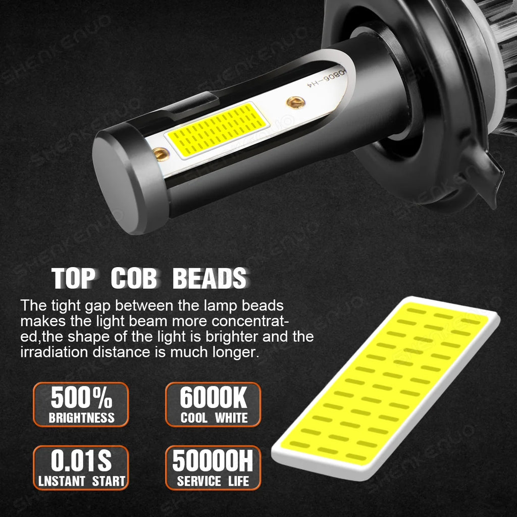H4 High&Low Beam H11 Fog Light LED Headlight Bulbs 4pcs B627