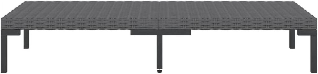 14 Piece Patio Lounge Set with Cushions Poly Rattan Dark Gray E18819