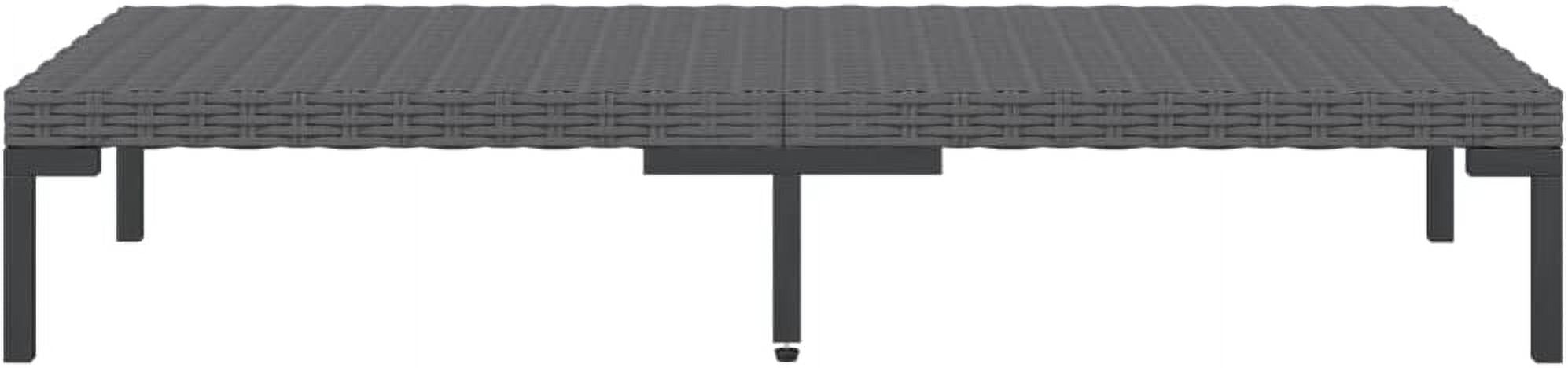 14 Piece Patio Lounge Set with Cushions Poly Rattan Dark Gray E18819
