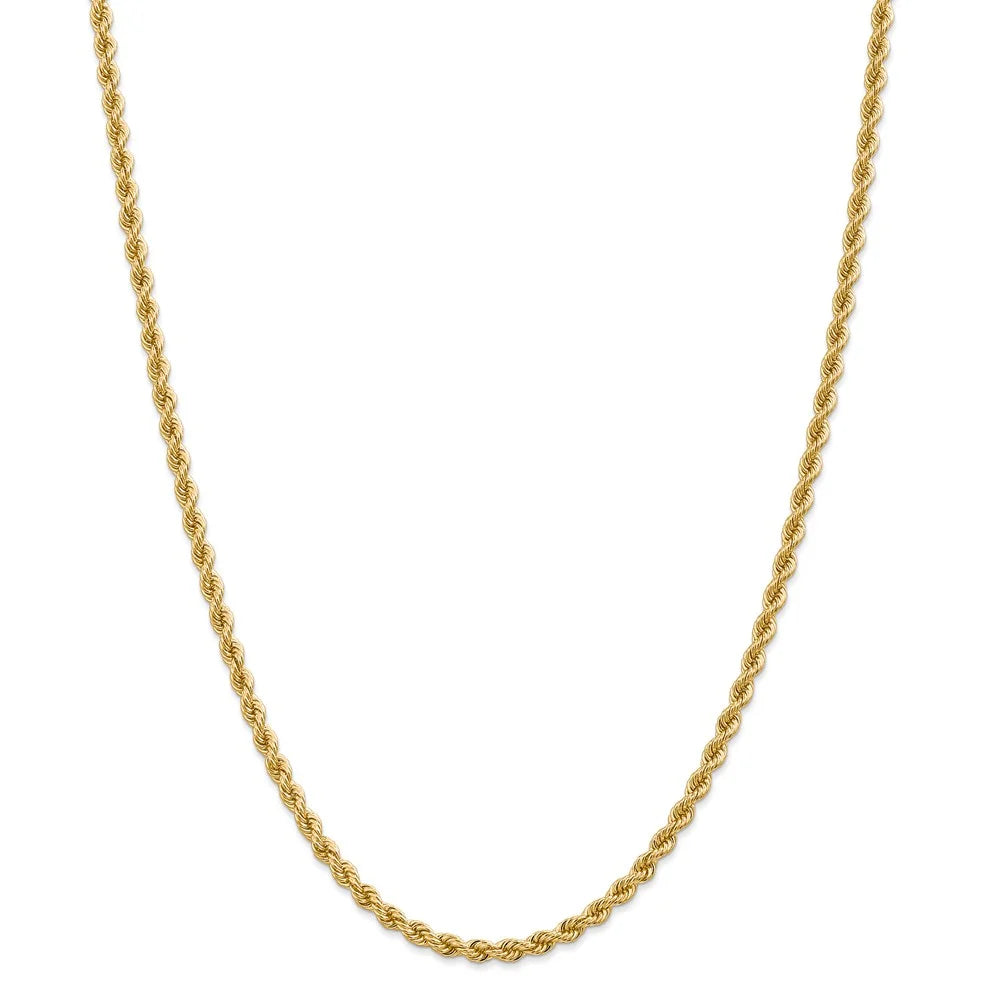Real 14kt Yellow Gold 18 inch Rope Chain with Lobster Clasp P161495