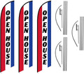 Red White Blue Swooper Flags with Pole Kits U62338
