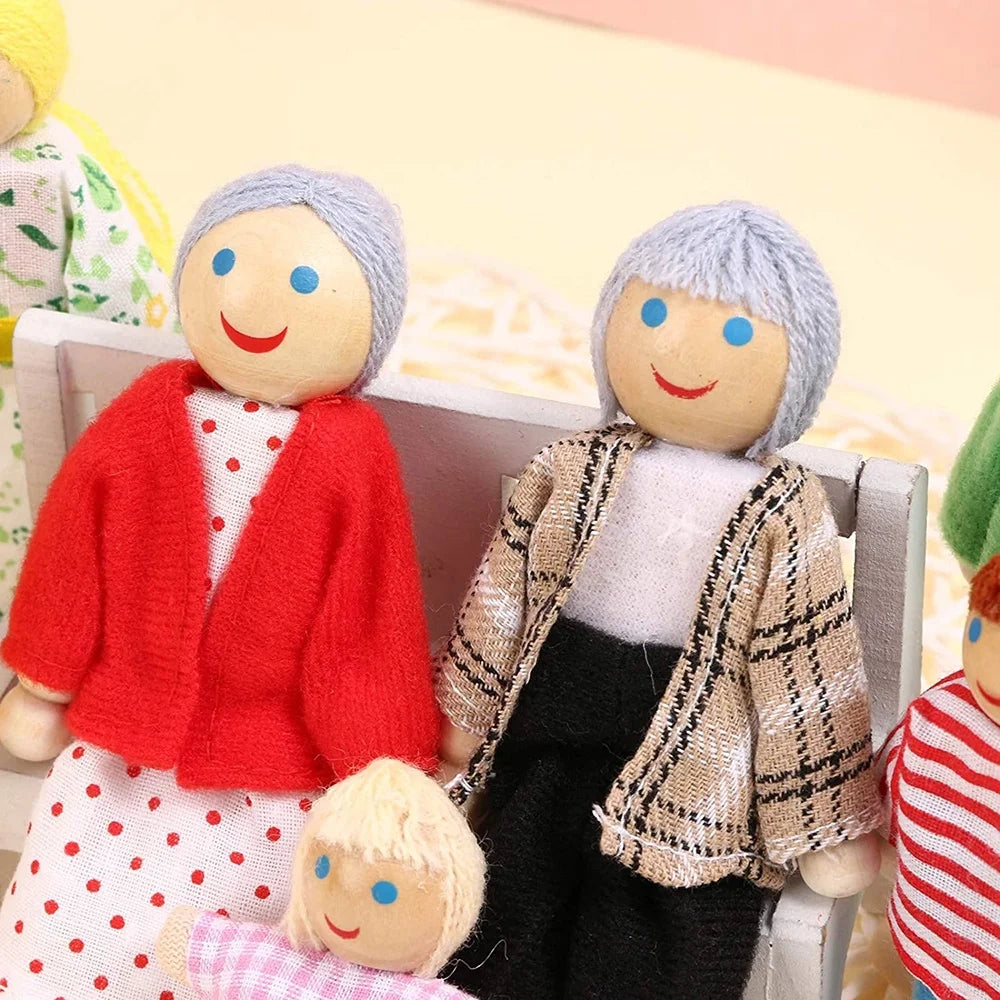 7pcs Wooden Doll Family Educational Toys G82048