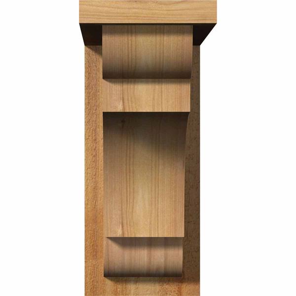 Rough Sawn Corbel with Backplate, Western Red Cedar W160