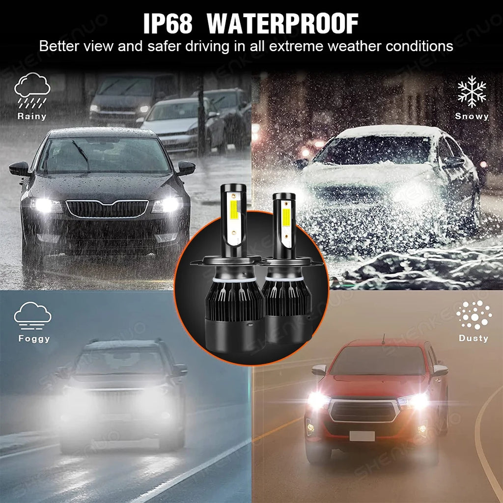 H4 High&Low Beam H11 Fog Light LED Headlight Bulbs 4pcs B627