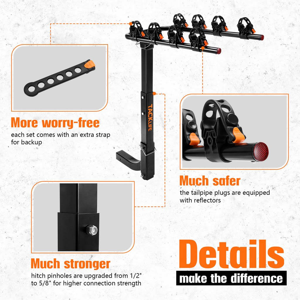 4 Bike Rack Bicycle Carrier with 2x22 Hitch Receiver W945
