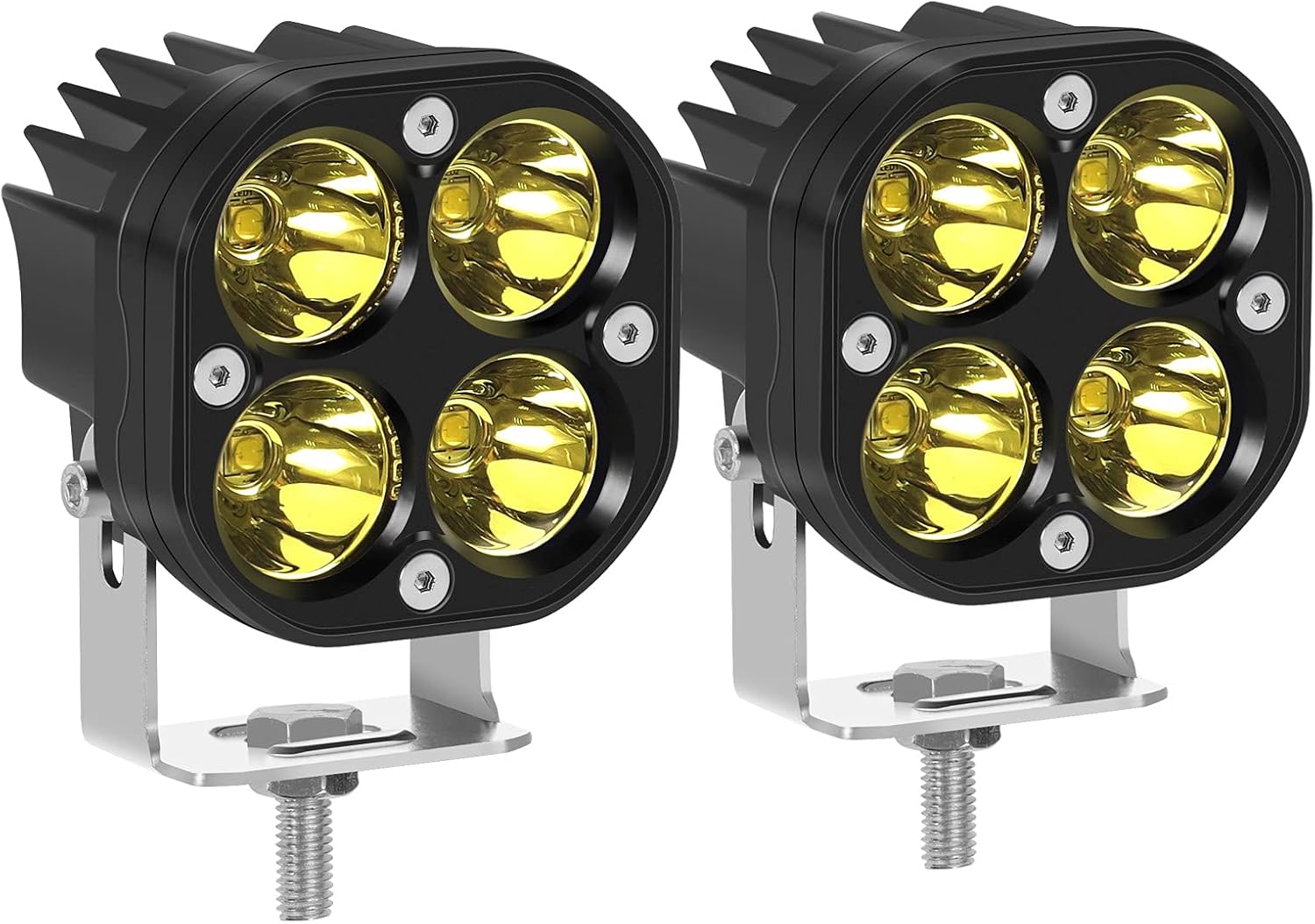 40W CREE LED Work Light Square Spotlight Light Pods IP67 Waterproof Pack of 2 P80449