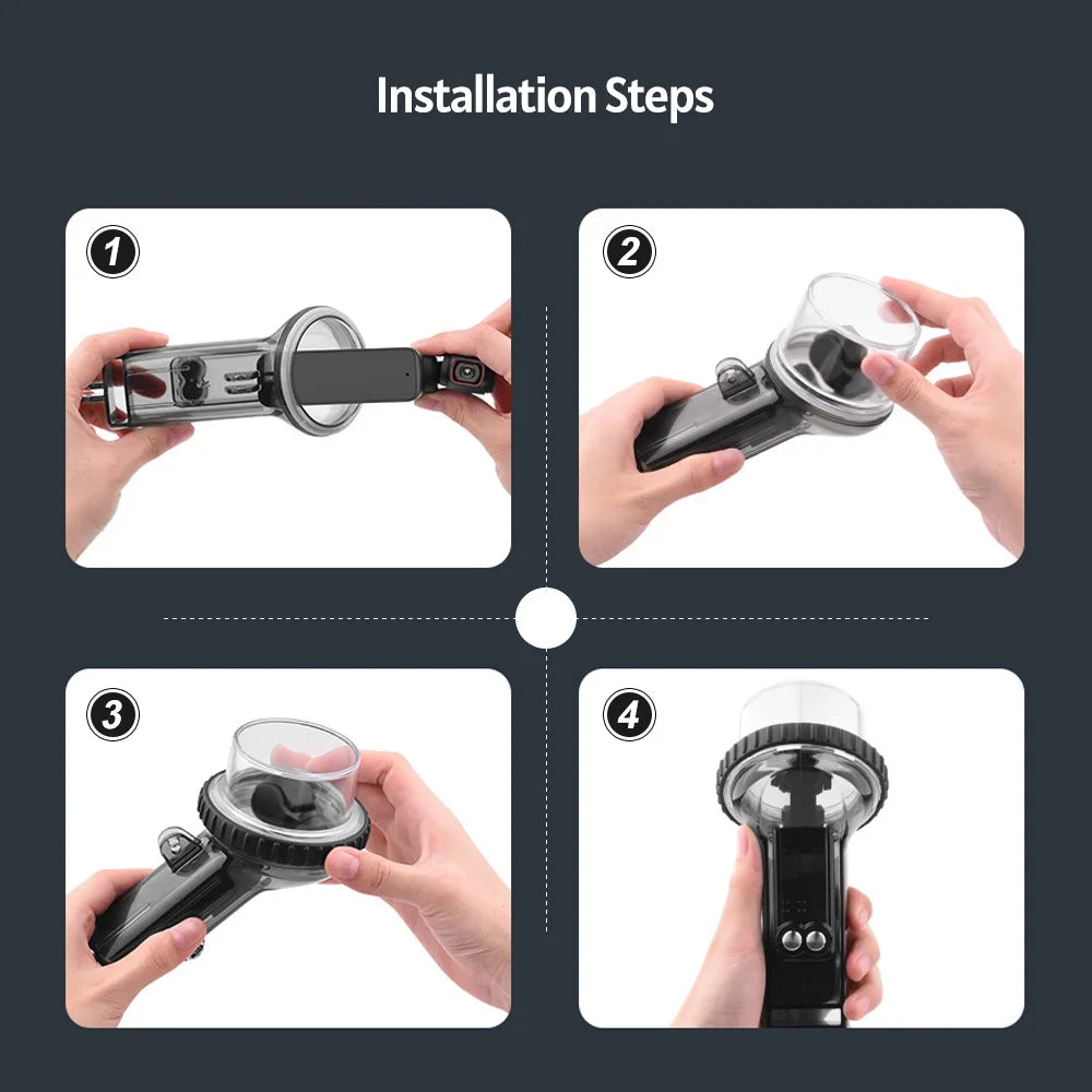 Waterproof Housing for DJI Osmo Pocket 2 Action Camera with Lanyard, Underwater 60M P59104