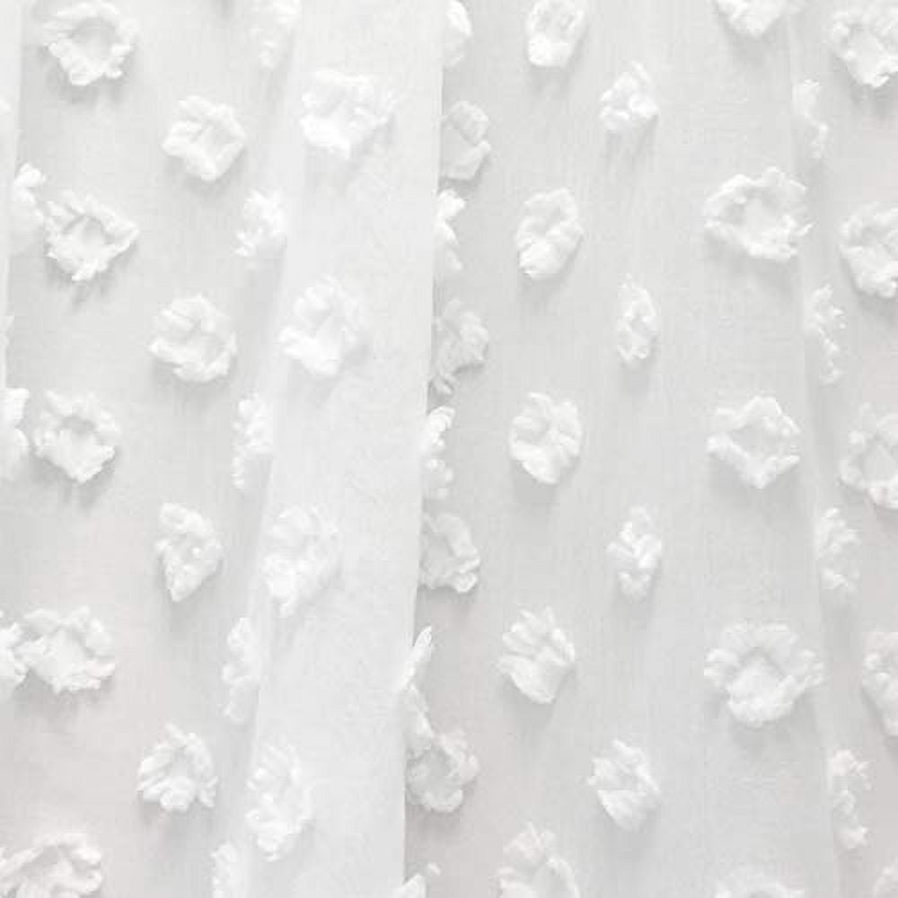 Off White Voile Chiffon Sheer Rod Pocket Door Curtain 52 Inch by 72 Inch C813081