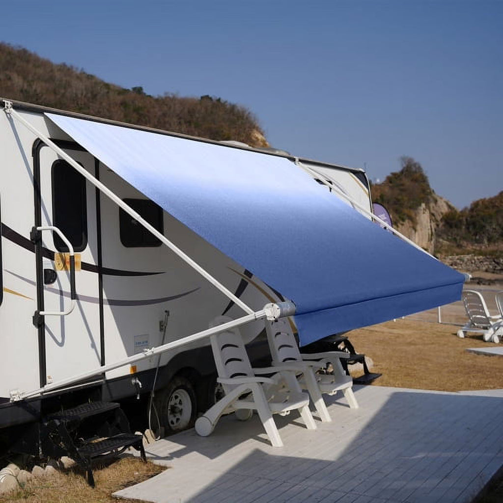 16' Blue Vinyl RV Awning Fabric Replacement F621