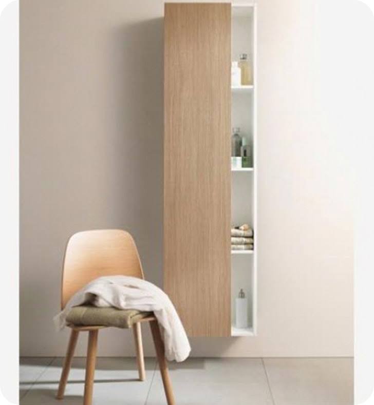 Bi-Color Natural Walnut Tall Cabinet U251