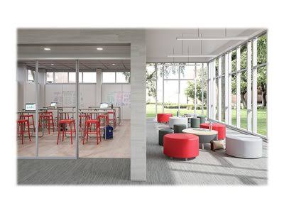 Red Vinyl Cylinder Ottoman Y46334