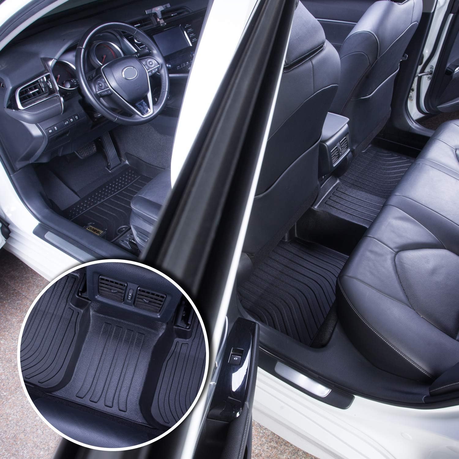 Black Front and Rear Car Mats for Hyundai Tucson 2019 2020 2021 K6684