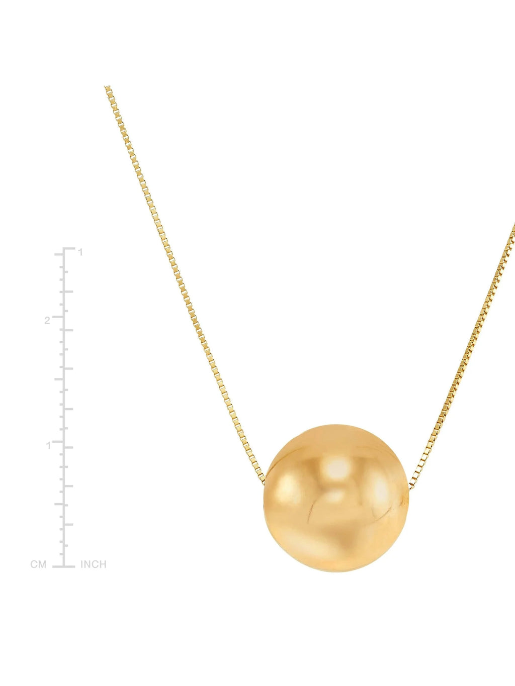 12 mm Bead Pendant Necklace in 14kt Yellow Gold, 18" U454098