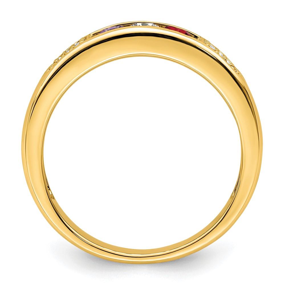 14K Yellow Gold Ring with Real Diamond F442688