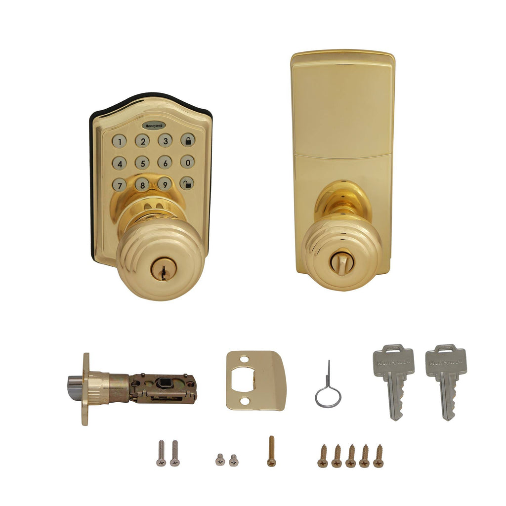 Polished Brass Electronic Entry Door Lock B29308