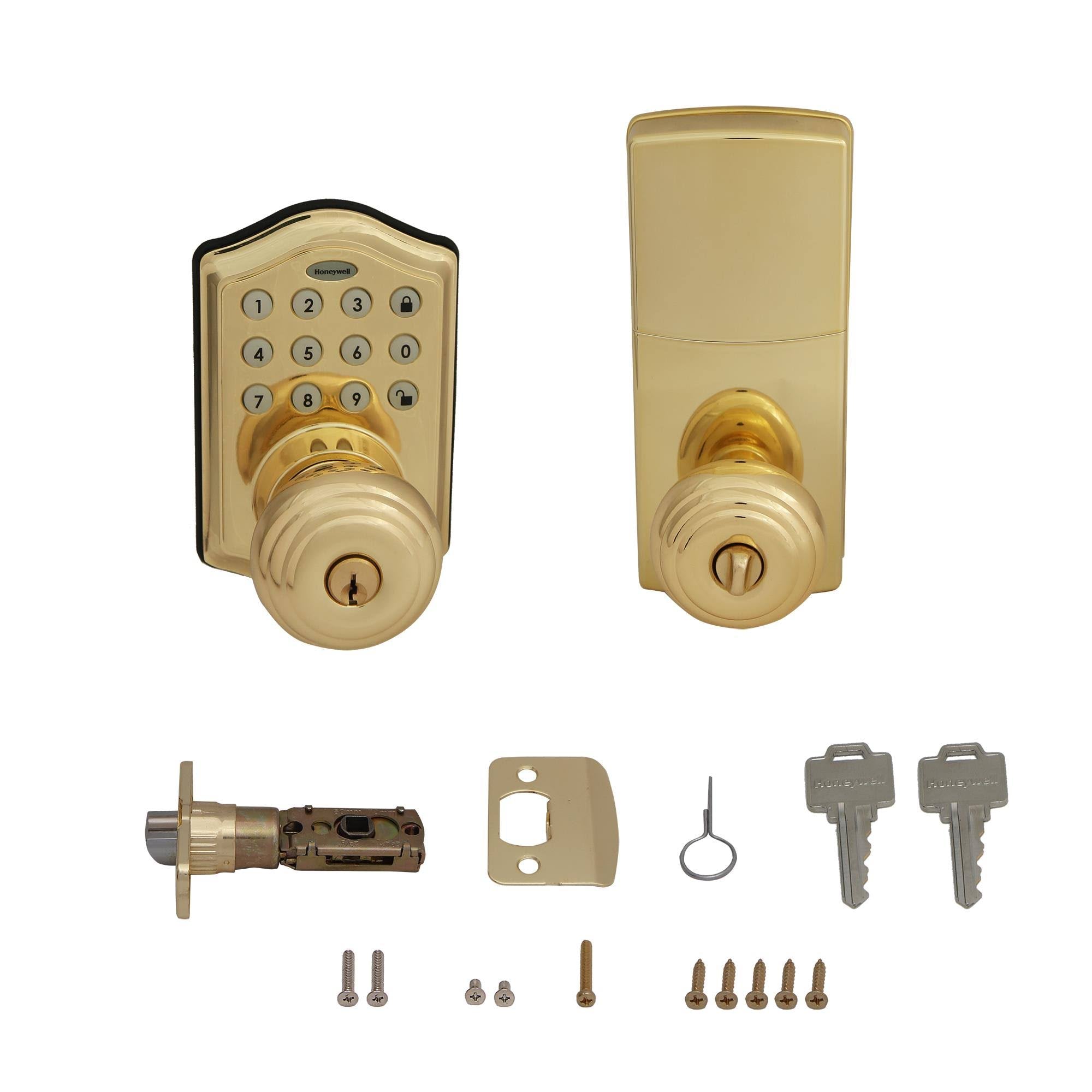 Polished Brass Electronic Entry Door Lock B29308