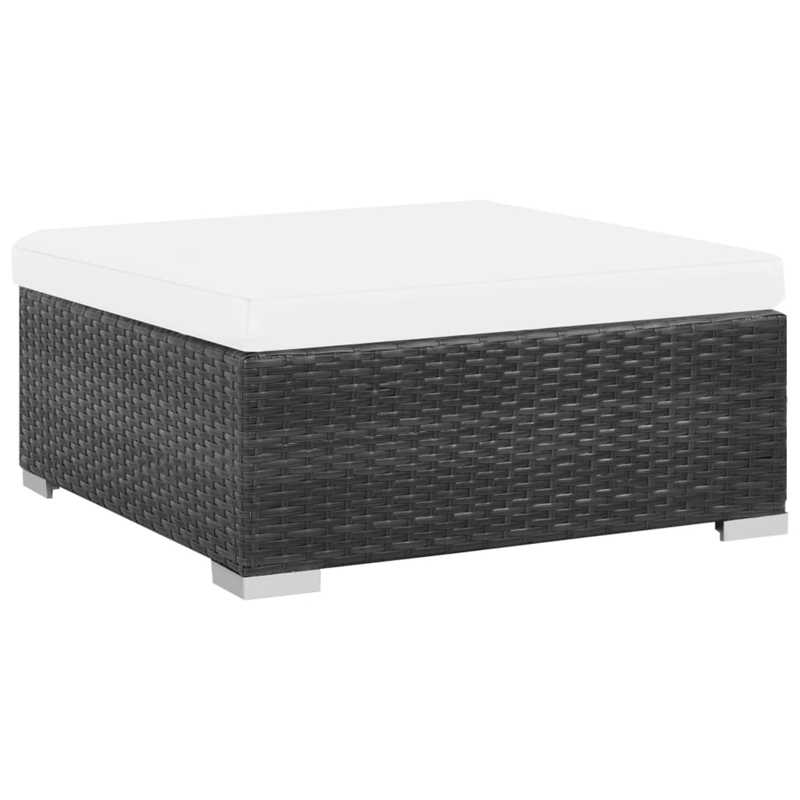 6 Piece Poly Rattan Outdoor Sectional Sofa Set with Coffee Table and Ottoman H114