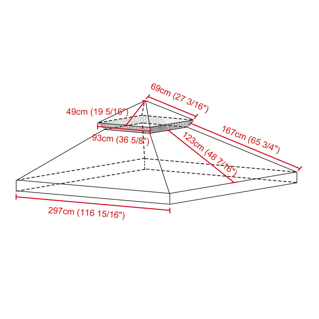 Ivory Canopy Top Replacement for 10'x10' Gazebo Cover X752902