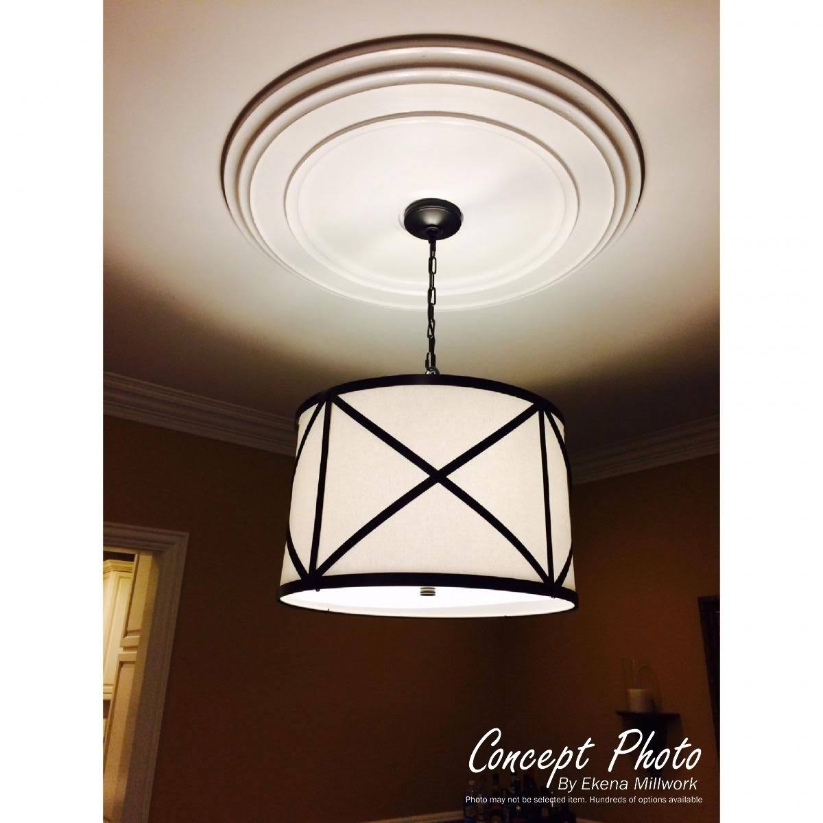 Hand-Painted Polished Copper Ceiling Medallion Y57977