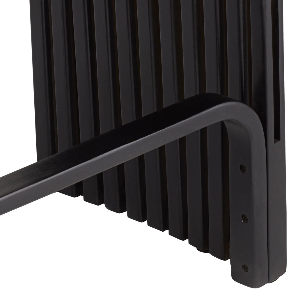 Bamboo Bar Stool Black 24" High with Footrest S35769