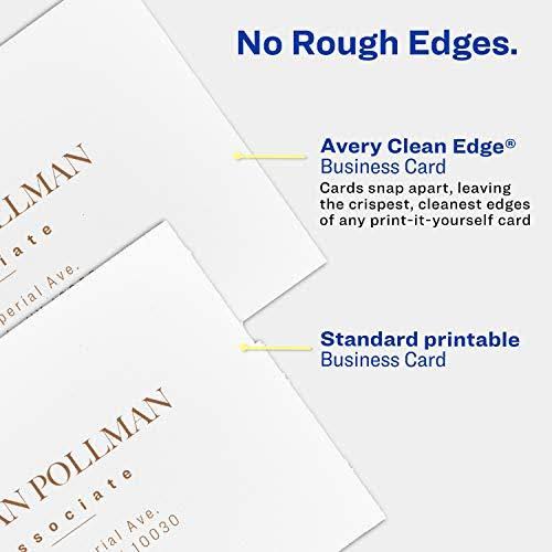 White Clean Edge Laser Business Cards - 2000 pack W5700