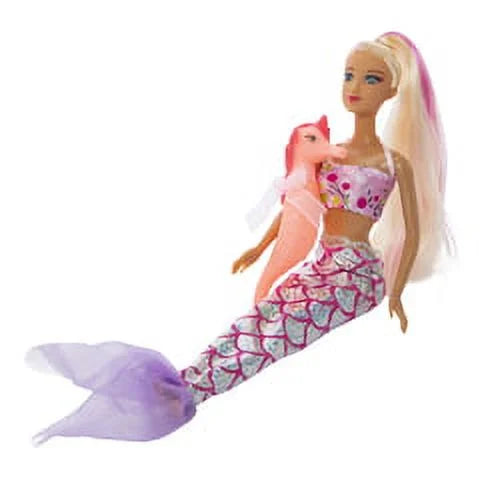 Black Hair & Blonde Hair Mermaid Doll (2 Doll) T492