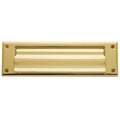 Satin Brass and Black Letter Box Plate E639191