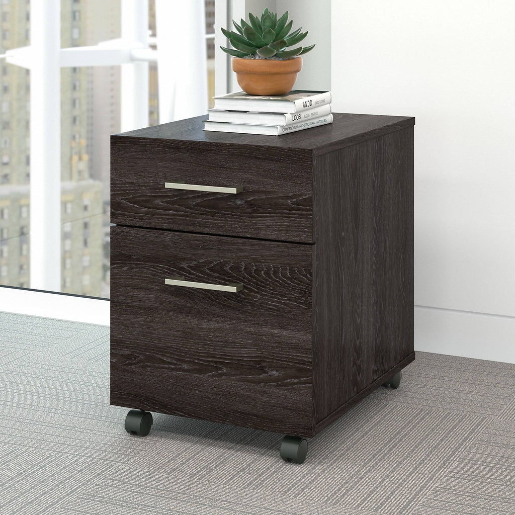 Charcoal Gray 2 Drawer Mobile File Cabinet V377638