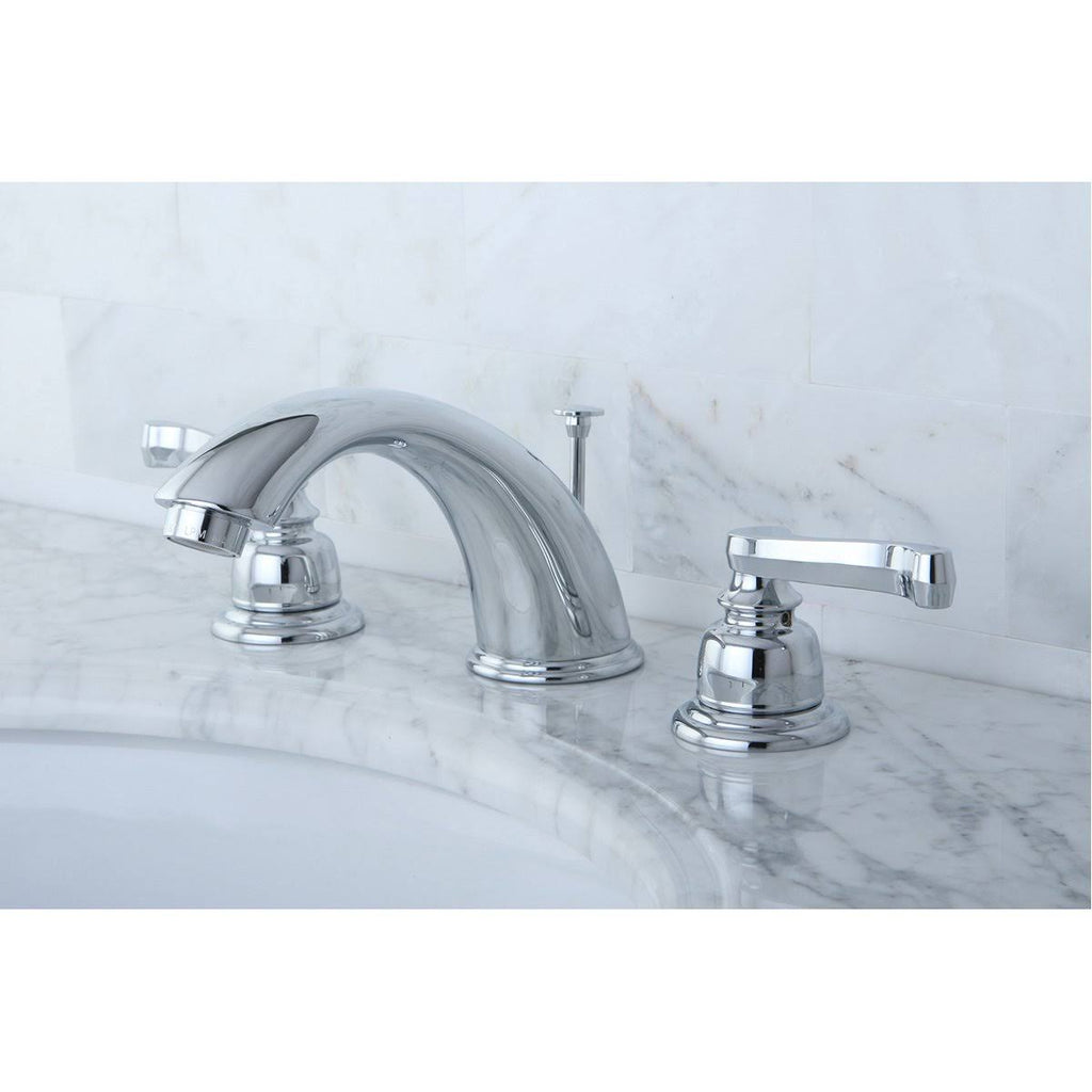 Chrome Widespread Bathroom Faucet with Pop-Up E4549