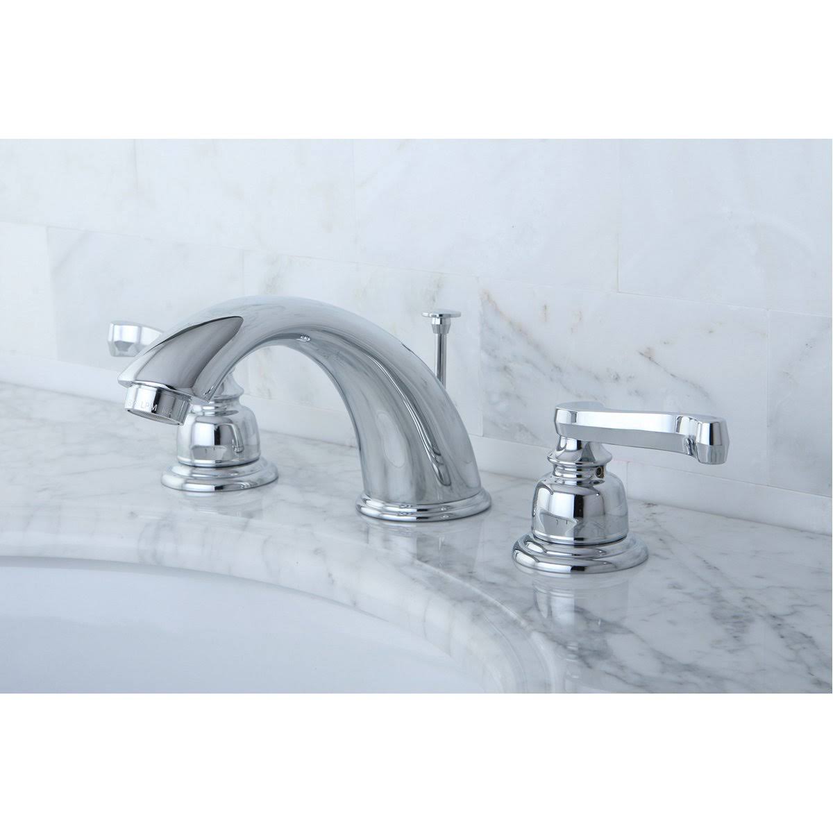 Chrome Widespread Bathroom Faucet with Pop-Up E4549
