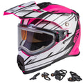 Pink White Black Snow Helmet with Shield H459600