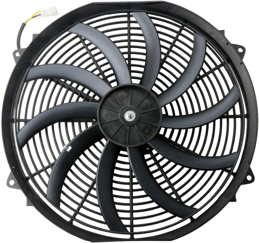 12V Slim Electric Cooling Radiator Fan with Fan Mounting Kit 9" 2-Pack I394436