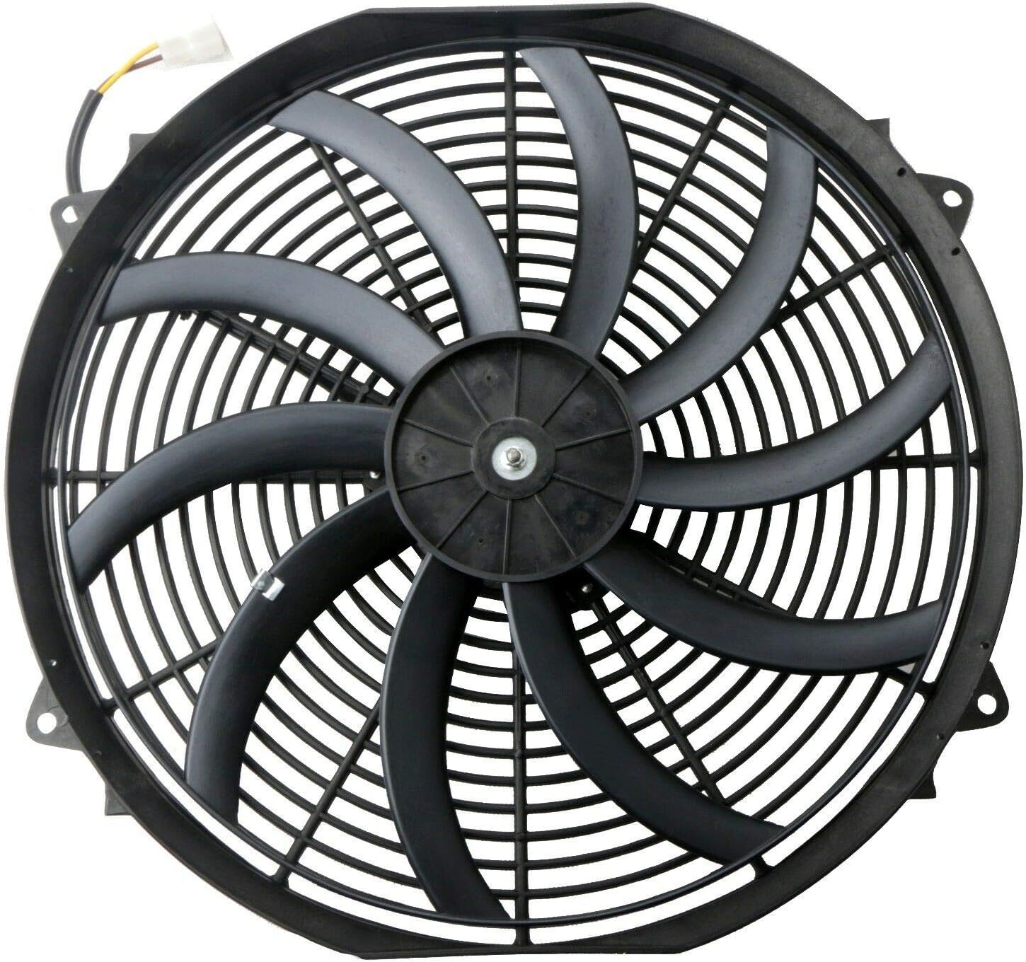 12V Slim Electric Cooling Radiator Fan with Fan Mounting Kit 9" 2-Pack I394436