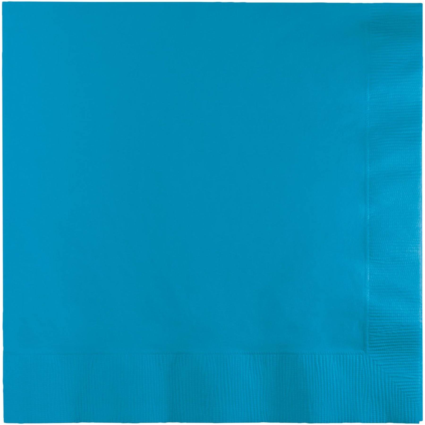 Turquoise Blue Solid 3-Ply Disposable Dinner Napkins L984306