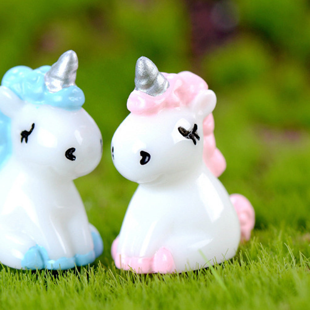 10pcs Miniature Unicorn Figurine Ornaments N513